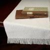 twill rib hand woven table runners bewoven studio